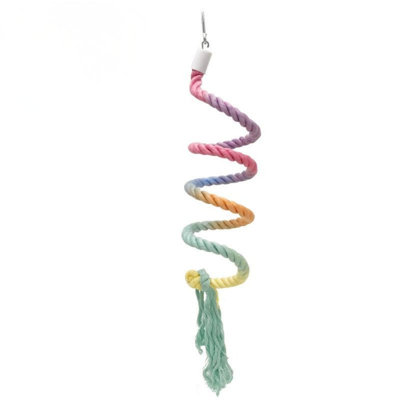 Gradient Colorful Bird Rope Perch Stand