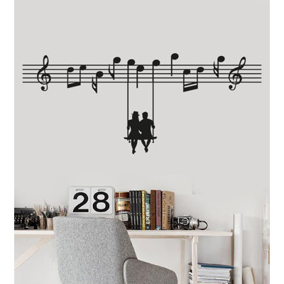 Adhésif décoratif notes musicales