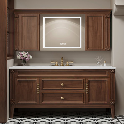 American-style mid-antique bathroom cabinet retro