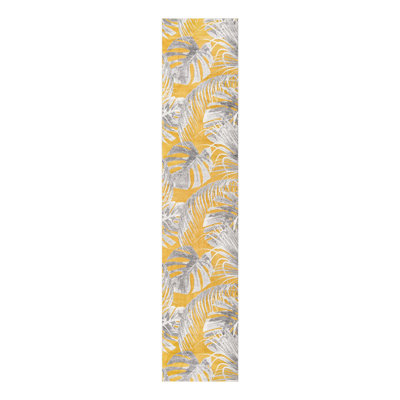 Tapis jaune / gris Adalheida