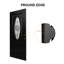 Modern Black Fiberglass Exterior Doors 36x80, Oval Glass, Left Hand Inswing, Home
