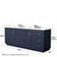 Miranda 84" Freestanding Double Bathroom Vanity with Quartz Top-98179399-98179400-98184704