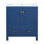 Meuble-lavabo bleu 30 po avec lavabo simple