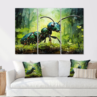 «Forest Guardian Green Ant - Animal Ant», ensemble de reproduction d'art mural