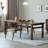 Retro Nut-Brown Rectangular Solid Wood Dining Table-1318029791