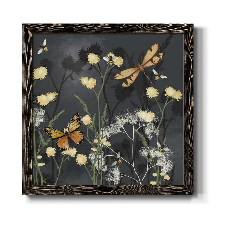 Garden Magic II - Toile encadrée de qualité supérieure - prête à être accrochée, H 31,5 po x l 31,5 po x P 1,5 po, Cadre noir