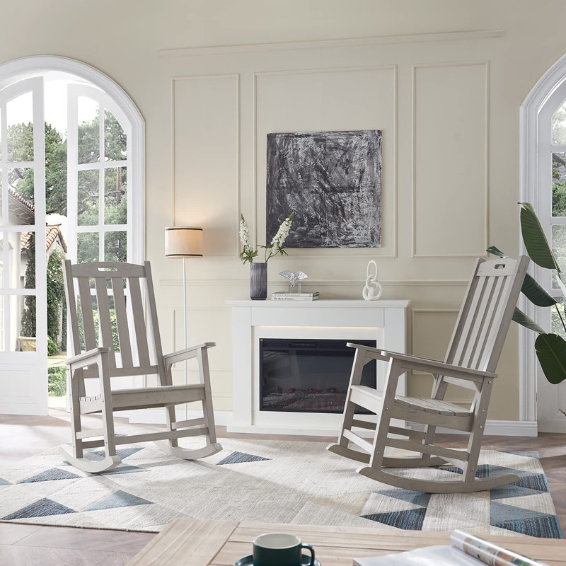 Chaise berçante d'extérieur, Gris