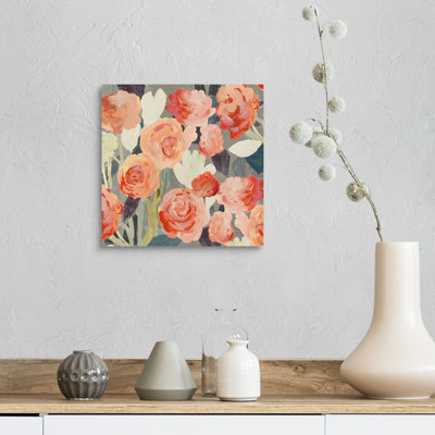 " Peach Floral " Painting Print