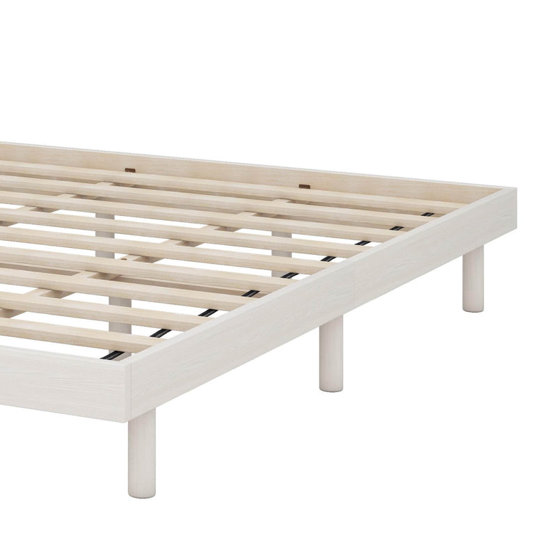 Lit plateforme flottant de conception moderne, Blanchies, Grand lit