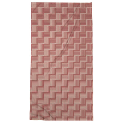 Serviette de plage à rayures tressées classique