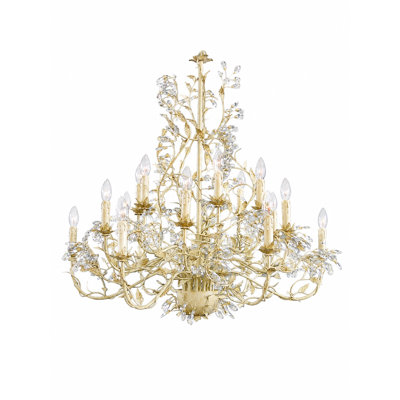 Traditional 18 Light Antique Crystal Chandelier