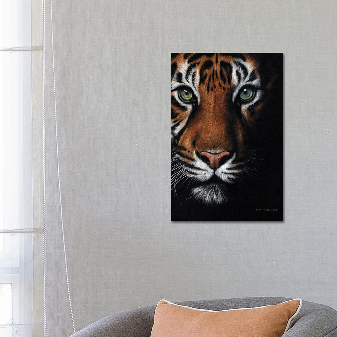 Bengalischer Tiger von Sarah Stribbling - Galerie-verpackte Leinwand Giclée auf Leinwand