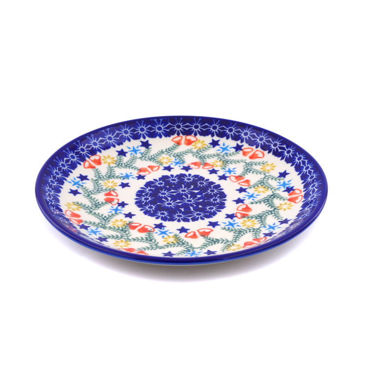 Assiette d’apéritif de poterie polonaise 8 po