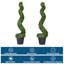 Ensemble de 2 arbres en spirale artificiels en pot