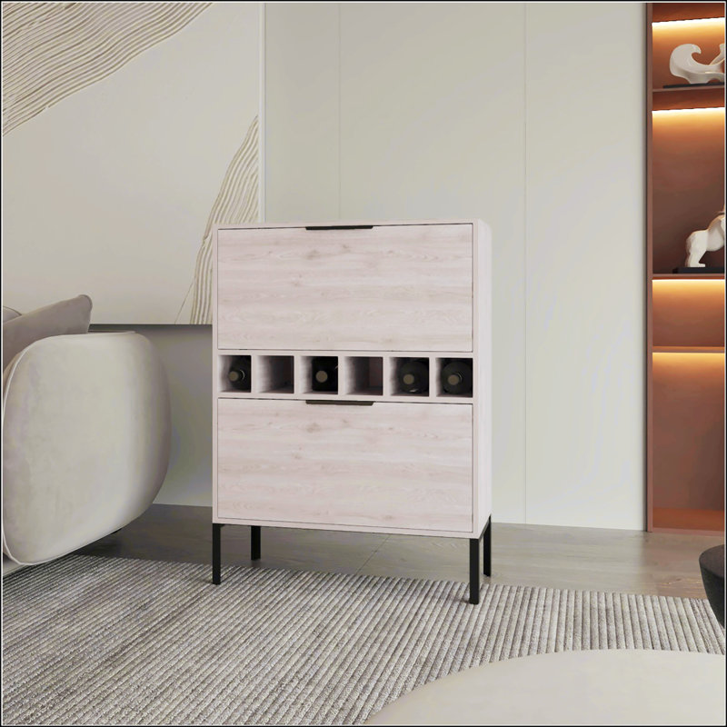 6-Bottle Rectangle Bar Cabinet