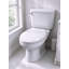 White Elongated Toilet Seat with Quiet Soft Close Lid
