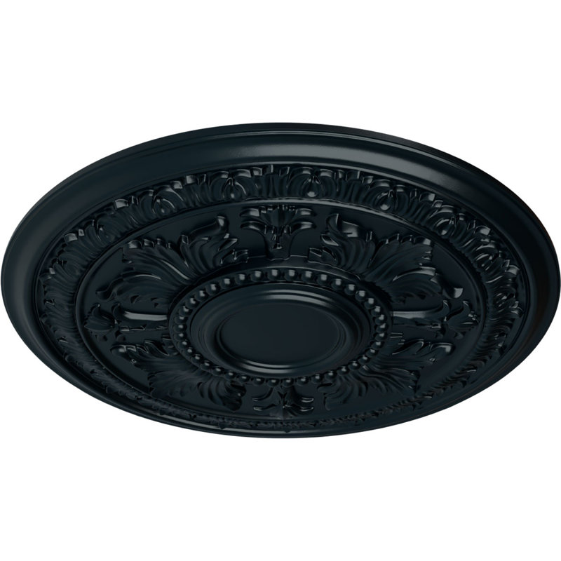 Médaillon de plafond Endurathane Tellson, DE 30 5/8 po x P 2 1/2 po (convient aux auvents jusqu'à 6 3/4 po), finition de l'abat-jour peint à la main