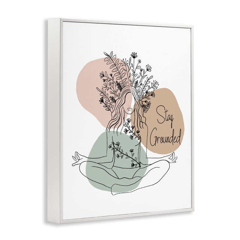 Stay Stayed Portrait, estampe numérique par Chen Alyesh, Giclée encadrée blanc bord de mer, H 30 po x l 24 po