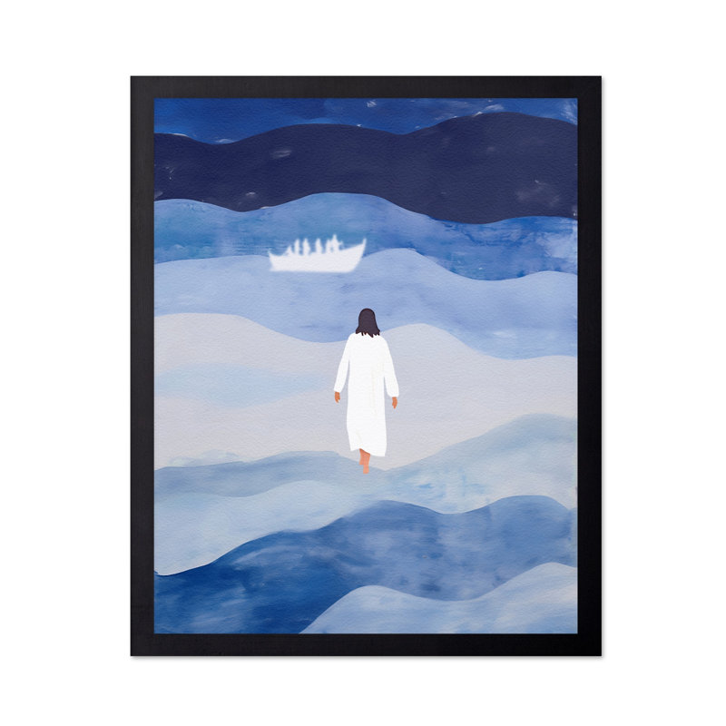 Marcher sur l'eau, Black Framed, Affiche, H 11 po x l 14 po
