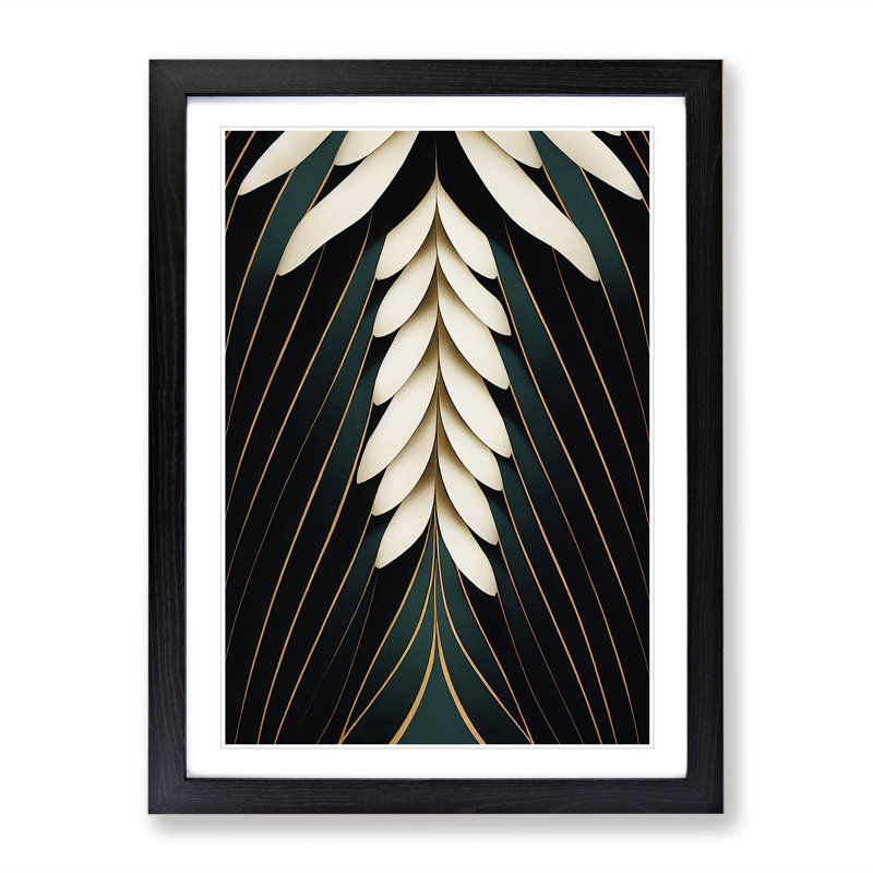 Miraculous Feather - Framed Print, Black, 64cm H x 46cm W x 2cm D