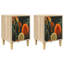  Bedside Cabinet Sonoma Oak Engineered Wood Nightstand Bedroom Furniture