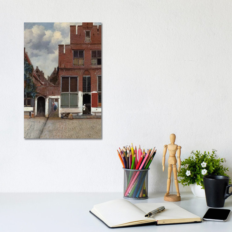 Street In Delft by Johannes Vermeer - Wrapped Canvas Print, 20.32 cm H x 30.48 cm W