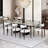 9 - Piece Dining Table Set With 94.5'' Extendable Sintered Stone Dining Table And 8 Fabric Chairs-116788521