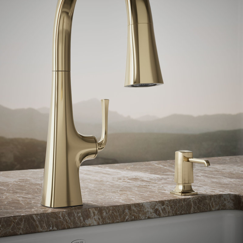 Graze Soap/Lotion Dispenser, Vibrant French Gold