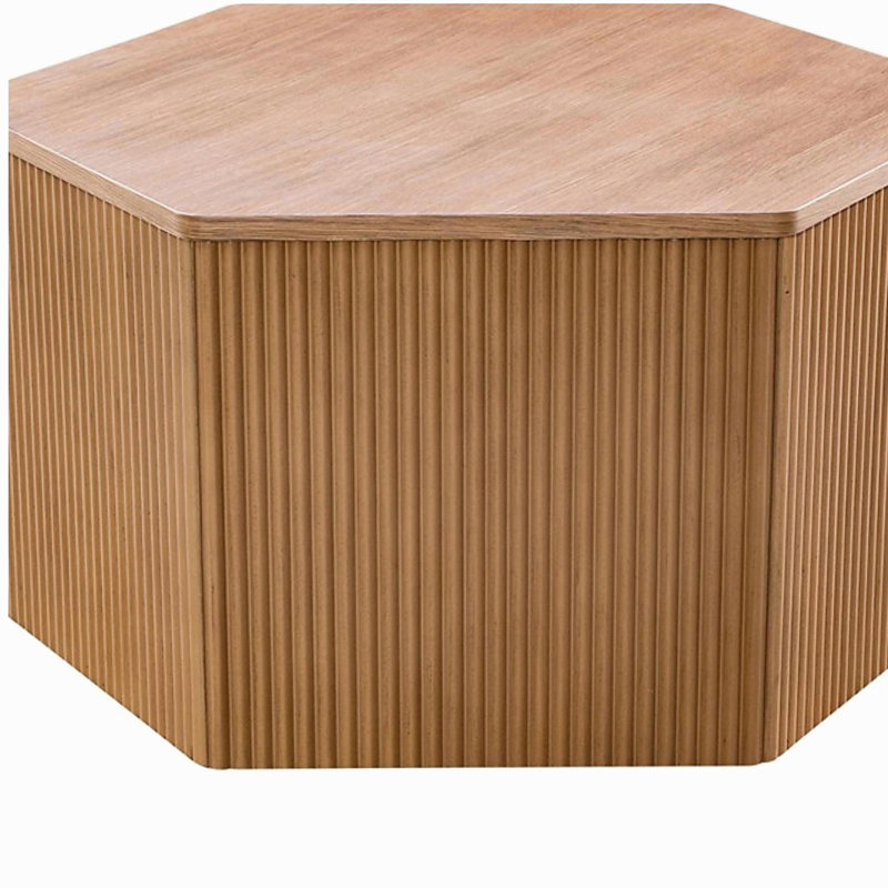 Fluted Hexagon Coffee Table