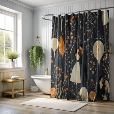 Rideau de douche romantique romantique