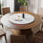 Round Solid Wood Dining Tables with Turntable-866856846
