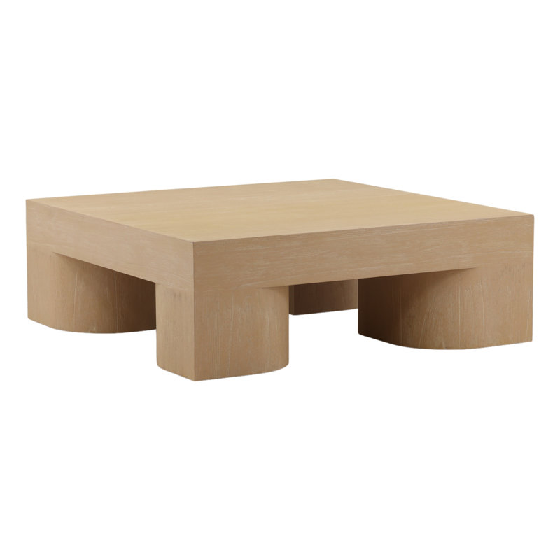 Juna Mindi Wood Coffee Table, Dark Brown, Light Natural