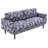Spacious Blue Loveseat Sofa, Polyester Upholstered Modern Sofas For Home