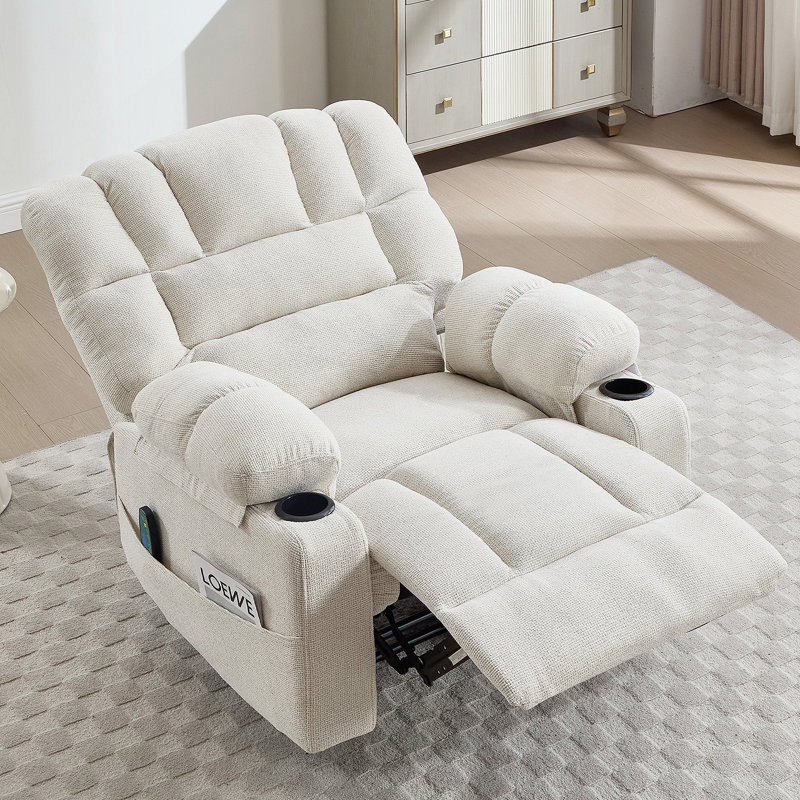 Canapé inclinable avec chauffage et vibration Living Space, Beige