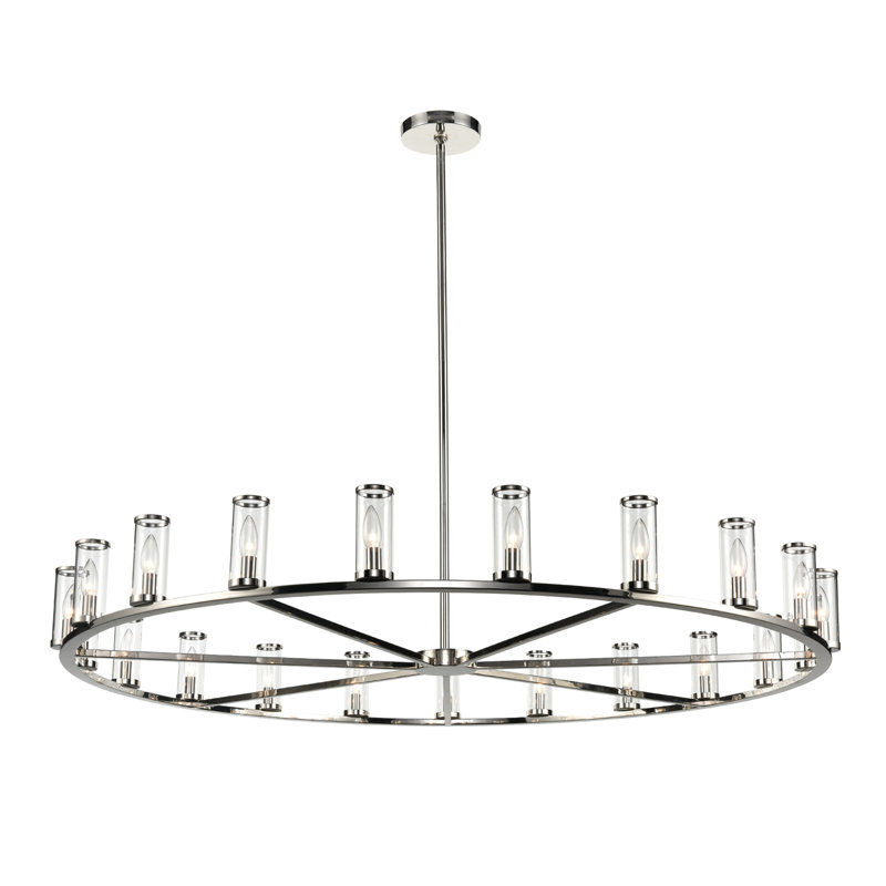 Revolve 21 - Light Chandelier, Polished Nickel