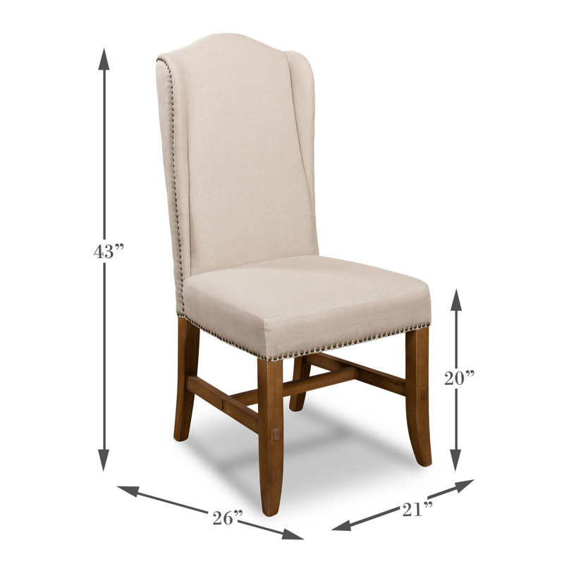 Daphne 20'' H Linen Upholstered Beech Side Chair