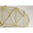 Brunel 6-Light Brass And Frosted Glass Pyramid Design Fandelier Lighted Ceiling Fan Remote Control - Brass-White
