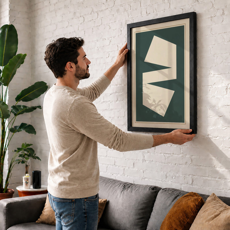 Angular Planes Geometric - Print, Black, A3 - 42.0 x 29.7 cm