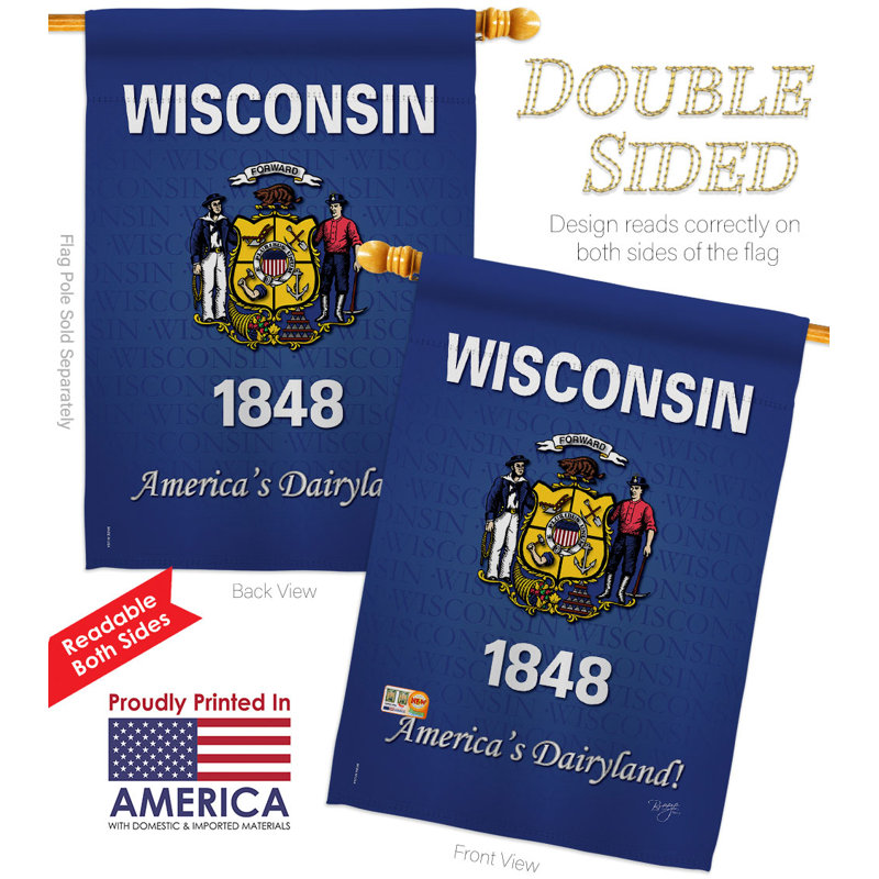 Double Sided 40'' H x 28'' W Polyester House Flag