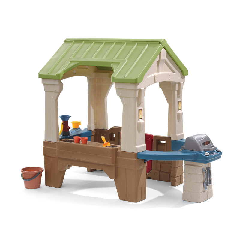 Step2 179.07cm W x 95.25cm D Indoor / Outdoor Plastic Playhouse with Kitchen