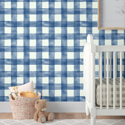 Acker Checkmate 20' L x 20.5" W Smooth Peel and Stick Wallpaper Roll