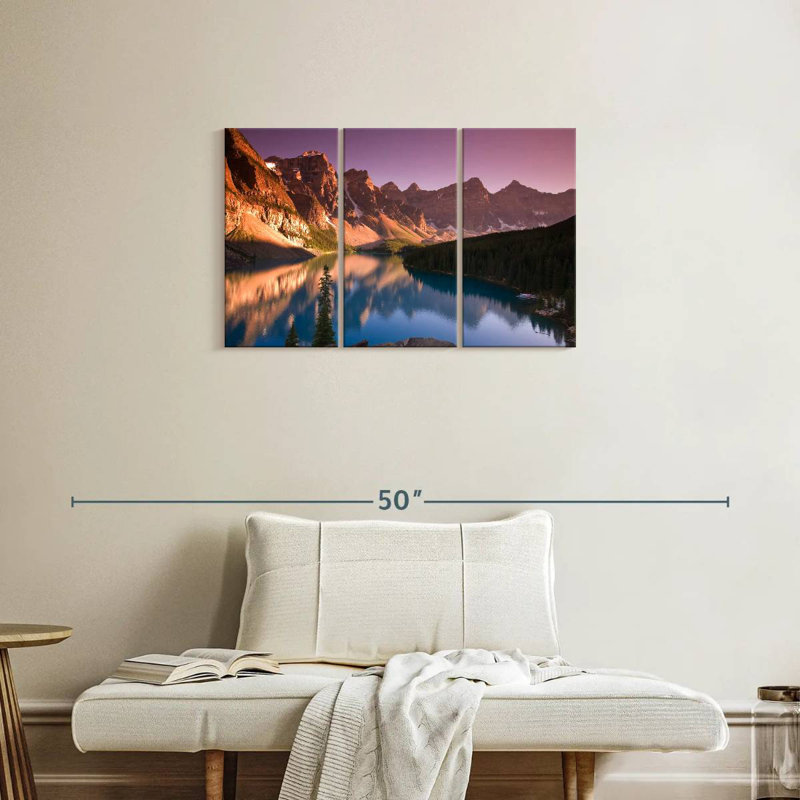 Coucher de soleil idyllique à Banff, H 20 po x l 33 po