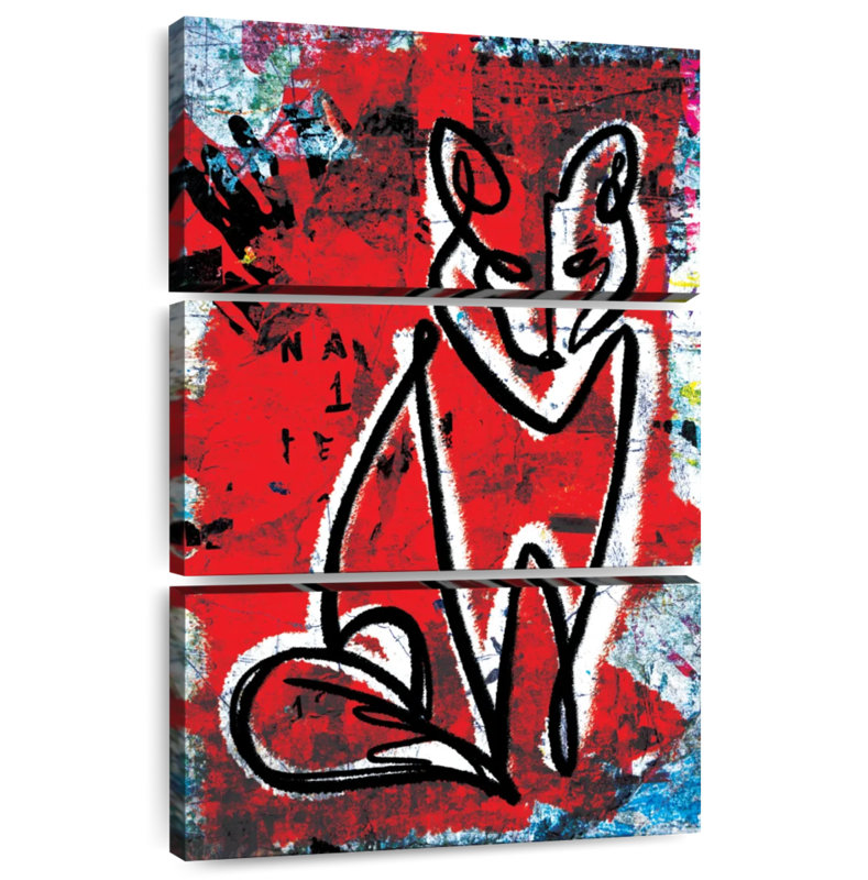 Brampt Abstract Fox, 50" H x 32" W