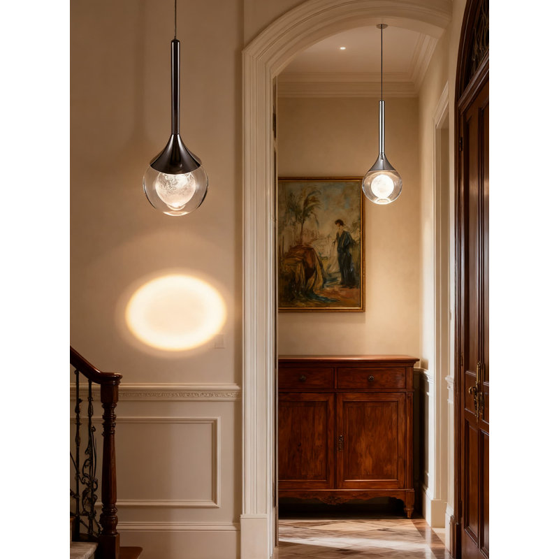 Ensemble de 2 luminaires suspendus Modern Crystal Moon