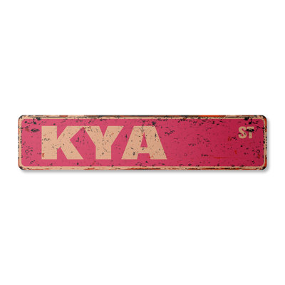 Plaque de rue en aluminium Kya