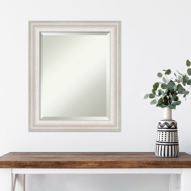 Flat Wall Mirror, 24.5" x 20.5", Natural