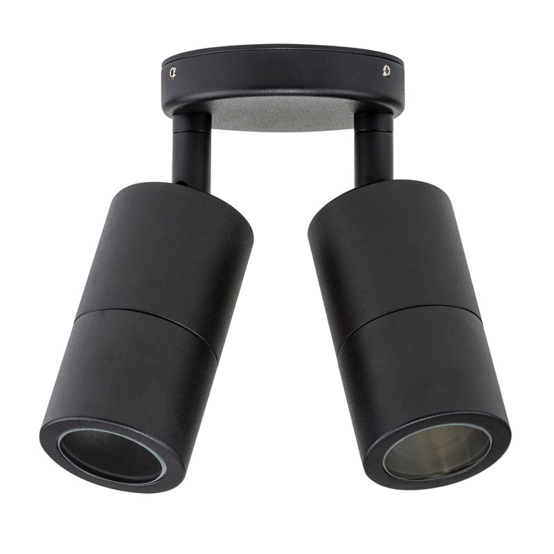 Eden 2 - Bulb 11cm H Outdoor Armed Sconce, Black