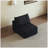 Upholstered living room sofa - black sofa