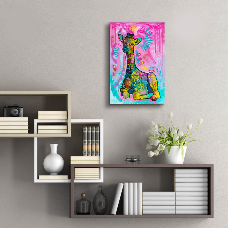 «Aminal Bebees - Giraffe Chilin» par Dean Russo, H 24 po x l 16 po x P 0,2 po