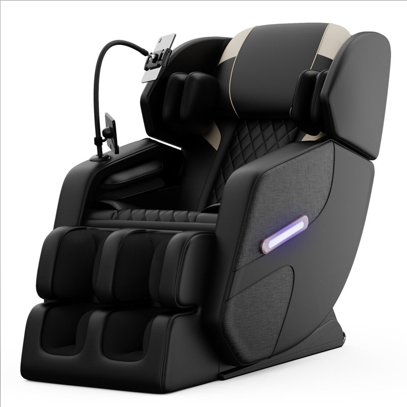 Fauteuil de massage inclinable sans gravité avec pression d'air corporelle complète, Doré